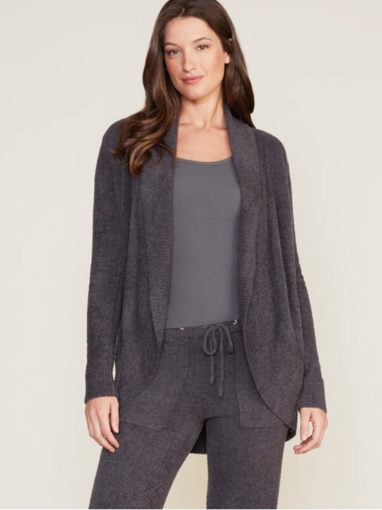 Barefoot Dreams Sweaters - Barefoot Dreams CozyChic Lite Circle Cardigan Sz XS/S Charcoal EUC